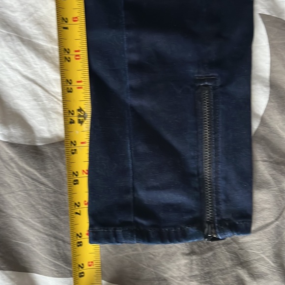 Mavis Gold Jeans, Size 27, side zipper and ankle zippers, dark wash - Picture 11 of 13